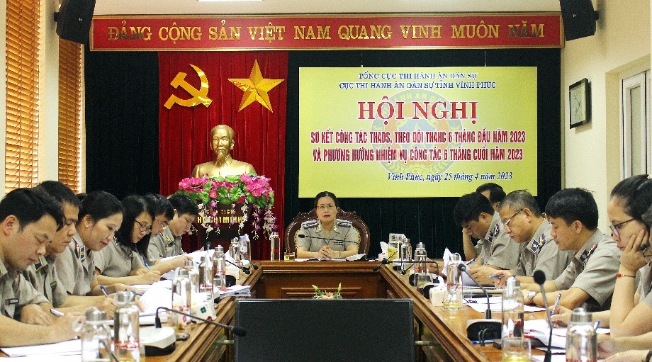 Vĩnh Phúc tổ chức Hội nghị sơ kết công tác Thi hành án dân sự 6 tháng đầu năm 2023