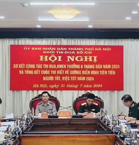 Khối Thi đua số XIII thành phố Hà Nội: Sơ kết công tác thi đua, khen thưởng 6 tháng đầu năm 2024, tổng kết, trao giải Cuộc thi viết về gương Điển hình tiên tiến, Người tốt việc tốt