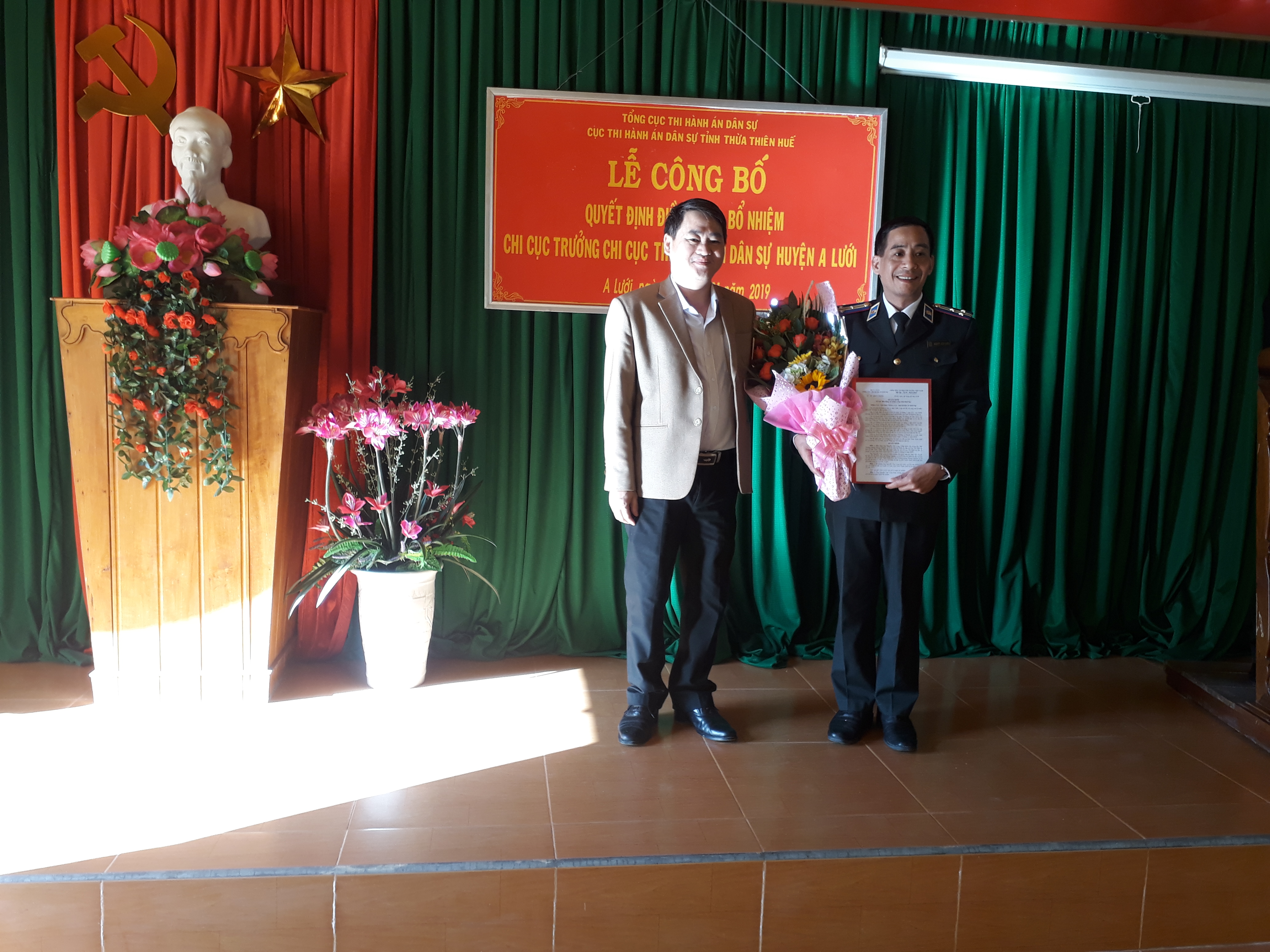 Lễ công bố và trao Quyết định bổ nhiệm Chi cục trưởng Chi cục Thi hành án dân sự huyện A Lưới