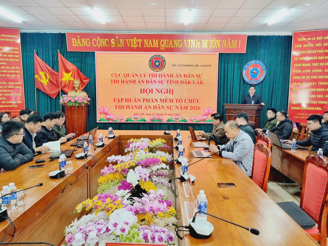 THADS tỉnh Đắk Lắk triển khai tập huấn sử dụng phần mềm tổ chức thi hành án