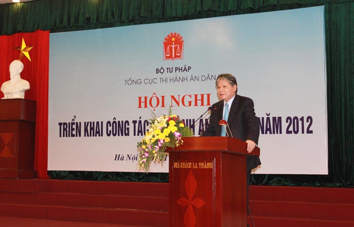 Thông Báo: Kết luận của Tổng cục trưởng Nguyễn Văn Luyện tại Hội nghị triển khai công tác thi hành án dân sự năm 2012