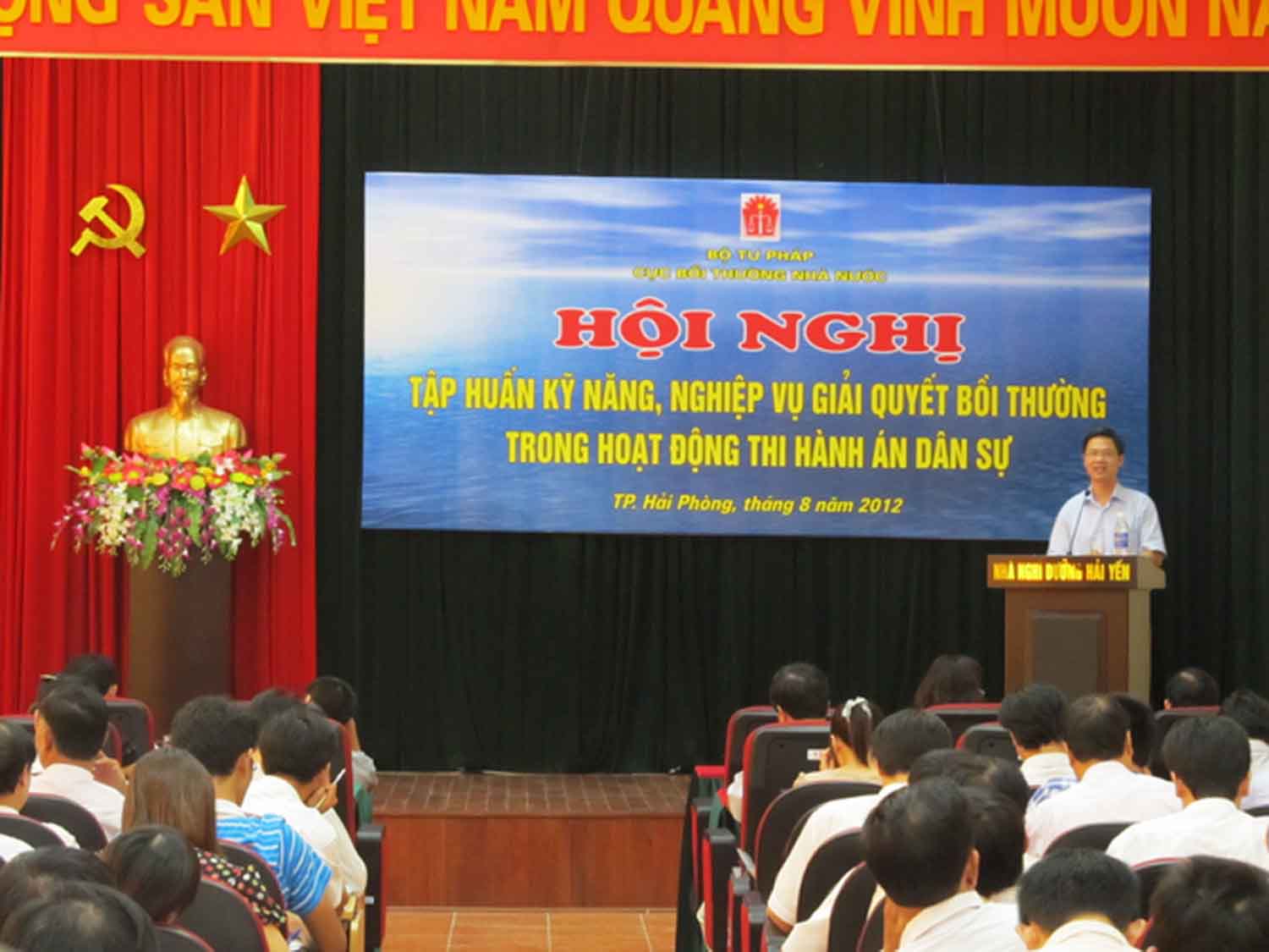 Cục Bồi thường nhà nước tổ chức Hội nghị tập huấn kỹ năng, nghiệp vụ giải quyết bồi thường trong hoạt động thi hành án dân sự tại Hải Phòng