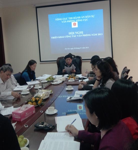 Văn phòng Tổng cục Thi hành án dân sự tổ chức Hội nghị triển khai công tác năm 2013.