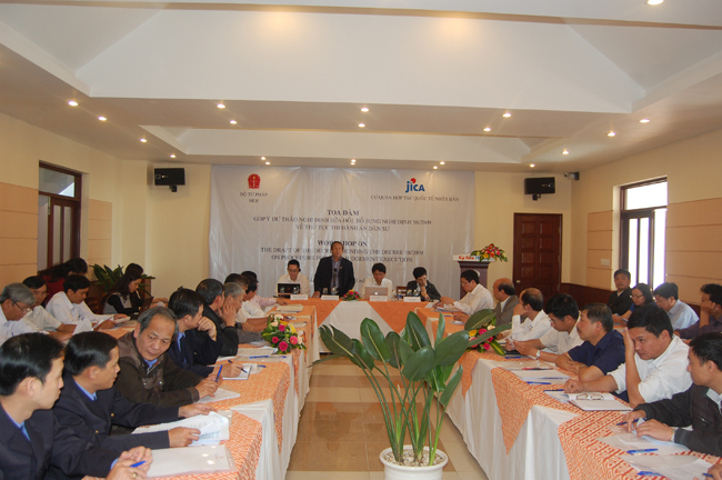 Tọa đàm góp ý Nghị định sửa đổi, bổ sung một số điều của Nghị định 58/2009/NĐ-CP ngày 13/7/2009 của Chính phủ quy định chi tiết và hướng dẫn thi hành một số điều của Luật Thi hành án dân sự về thủ tục thi hành án dân sự.