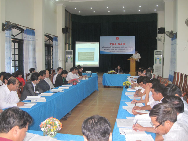 Tọa đàm về “Quy trình Thông báo không thụ lý đối với vụ việc khiếu nại, tố cáo bức xúc, phức tạp, tồn đọng, kéo dài về thi hành án dân sự đã được giải quyết đúng chính sách pháp luật, thấu tình, đạt lý” tại tỉnh Sơn La