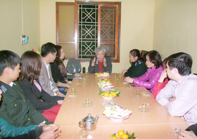 Tổng Cục trưởng Hoàng Sỹ Thành thăm và làm việc tại Chi cục Thi hành án dân sự huyện Mù Cang Chải, tỉnh Yên Bái