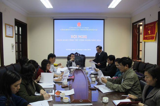 Công đoàn Tổng cục Thi hành án dân sự tổ chức Hội nghị triển khai công tác công đoàn năm 2014