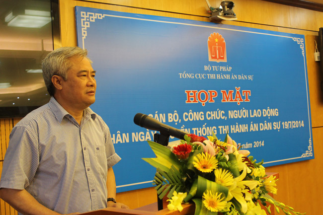 Tổng cục Thi hành án dân sự tổ chức gặp mặt cán bộ, công chức, người lao động cơ quan Tổng cục nhân Ngày truyền thống Thi hành án dân sự (19/7/2014)