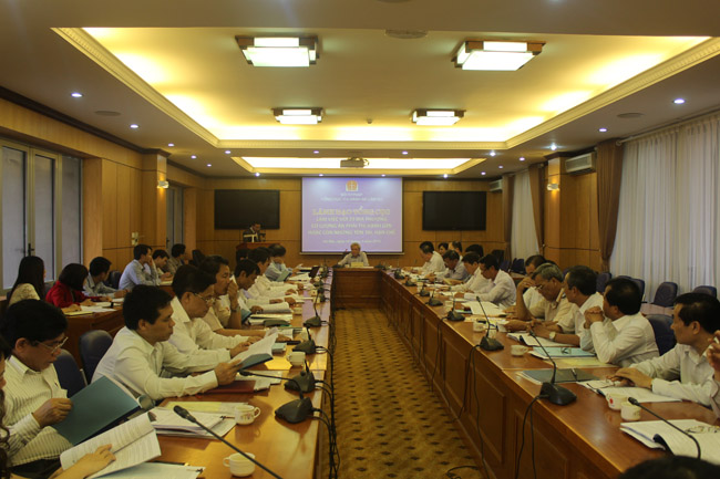 Tổng cục Thi hành án dân sự làm việc với một số địa phương có số lượng việc, tiền phải thi hành lớn