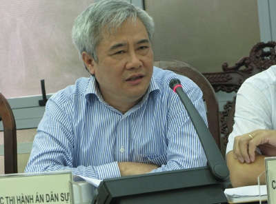 Ban Tổ chức Hội nghị quán triệt Luật sửa đổi, bổ sung một số điều của Luật Thi hành án dân sự và sơ kết công tác thi hành án dân sự 6 tháng đầu năm 2015 tổ chức cuộc họp nắm tình hình triển khai tổ chức Hội nghị tại 62 điểm cầu