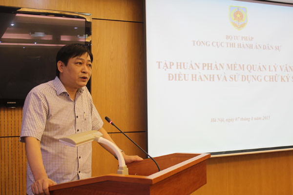 Tổng cục Thi hành án dân sự: Tập huấn và quán triệt phần mềm quản lý văn bản, điều hành và sử dụng chữ ký số