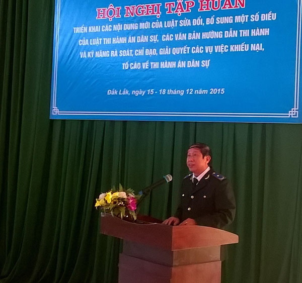 Khai mạc Hội nghị tập huấn triển khai các nội dung mới của Luật sửa đổi, bổ sung một số điều của Luật Thi hành án dân sự và các văn bản hướng dẫn thi hành