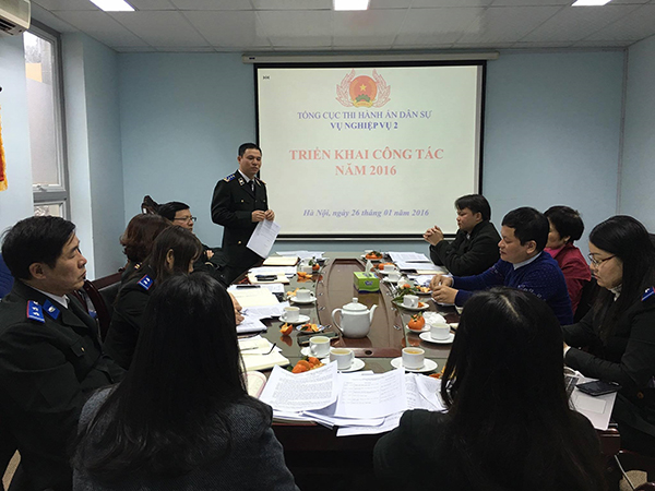 Vụ Nghiệp 2 - Tổng cục Thi hành án dân sự triển khai công tác năm 2016
