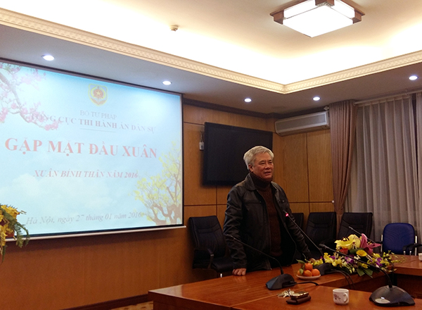 Tổng cục Thi hành án dân sự gặp mặt cán bộ hưu trí và chúc Tết công chức, người lao động nhân dịp Xuân Bính Thân 2016