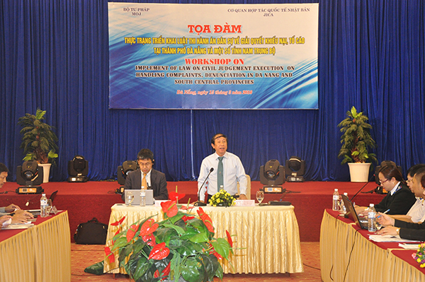 Tọa đàm Thực trạng triển khai thi hành Luật Thi hành án dân sự về giải quyết khiếu nại, tố cáo tại thành phố Đà Nẵng và một số tỉnh Nam Trung Bộ