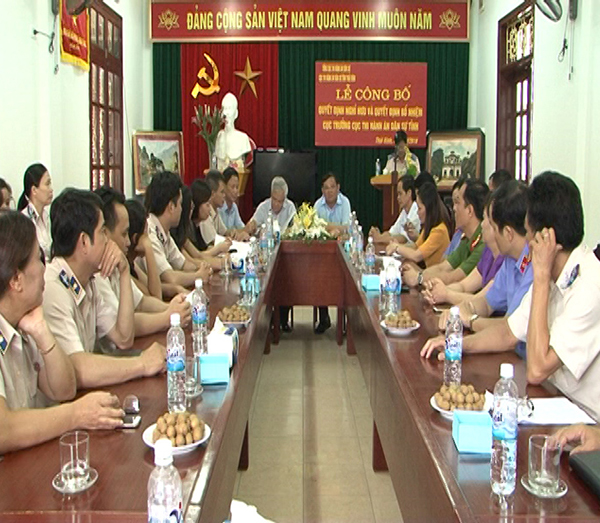 Công bố Quyết định điều động, bổ nhiệm Cục trưởng Cục Thi hành án dân sự tỉnh Thái Bình