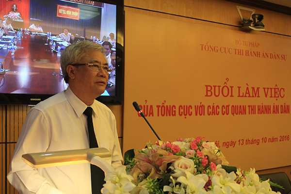 Tổng cục Thi hành án dân sự tổ chức buổi làm việc với các cơ quan Thi hành án dân sự địa phương