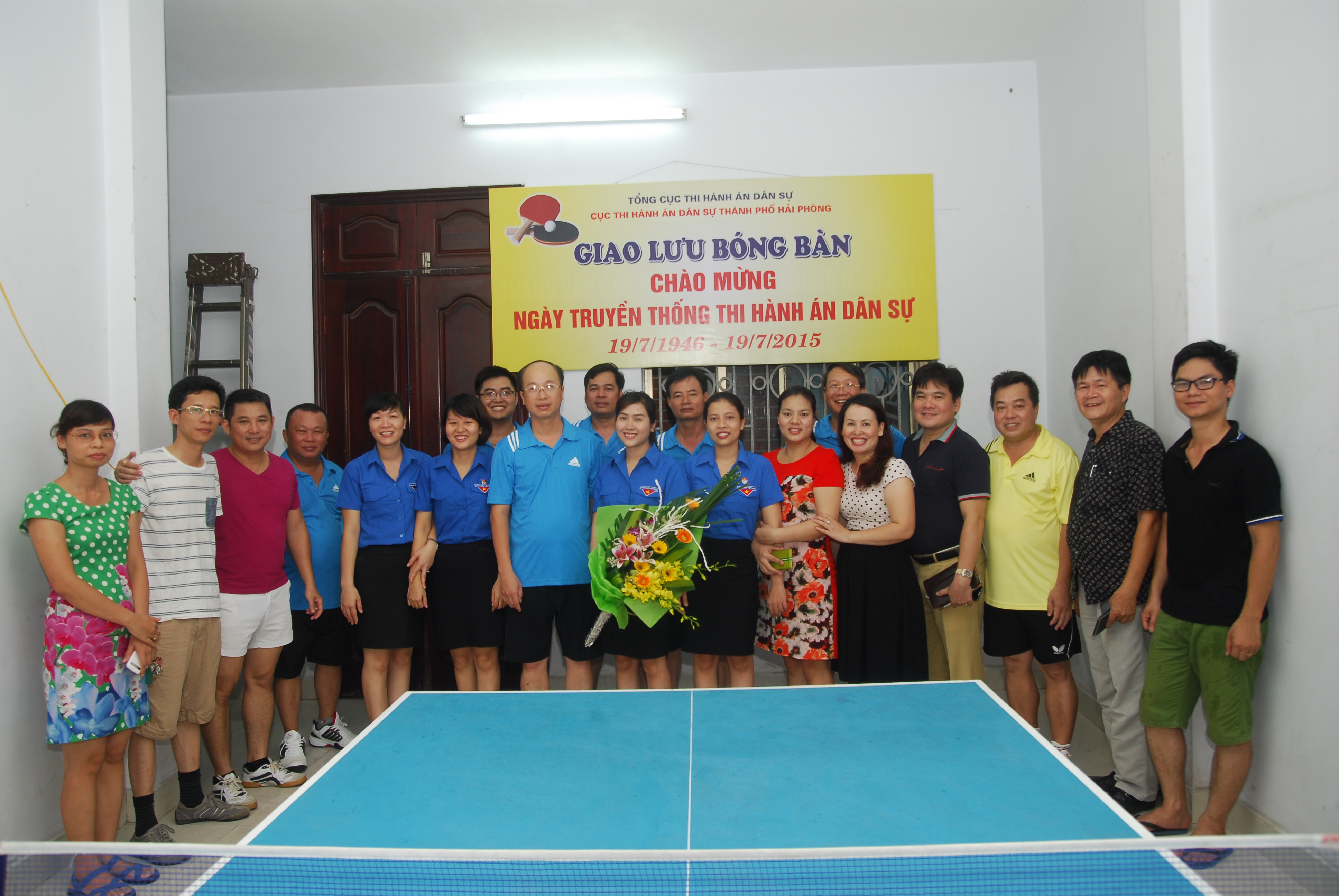 Giao lưu bóng bàn nhân kỷ niệm 69 năm ngày truyền thống thi hành án dân sự