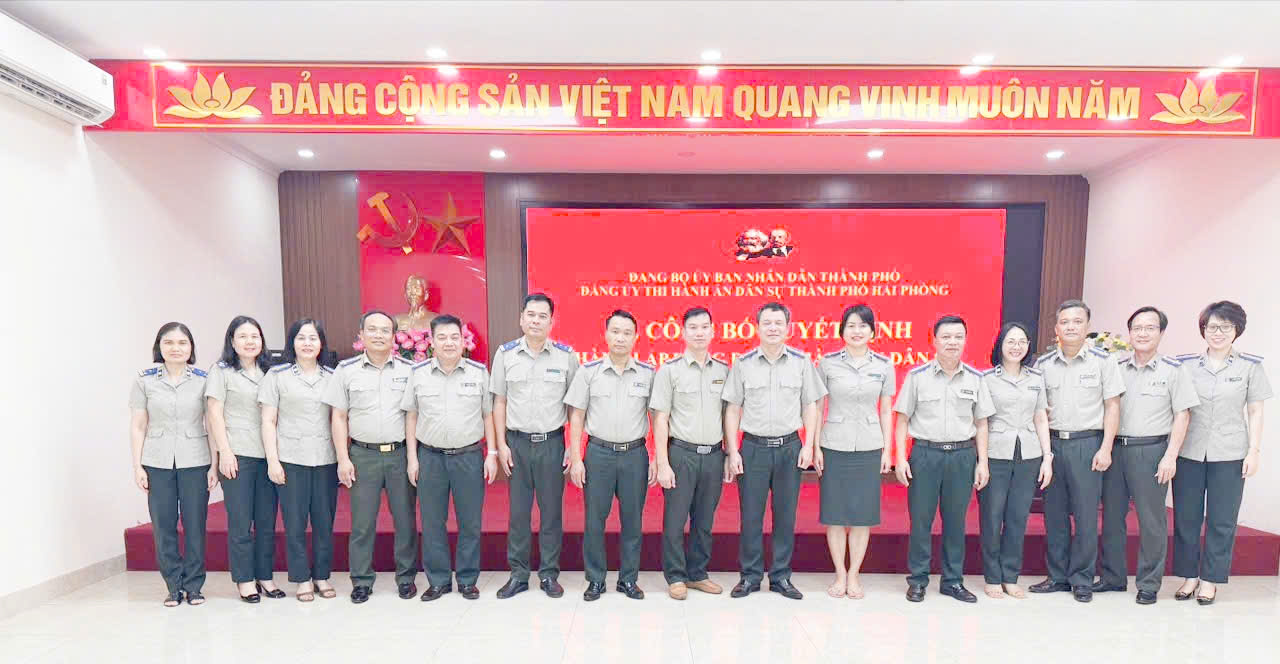 Đảng ủy Thi hành án dân sự thành phố Hải Phòng tổ chức Hội nghị công bố Quyết định thành lập Đảng bộ Thi hành án dân sự thành phố Hải Phòng nhiệm kỳ 2025 – 2030