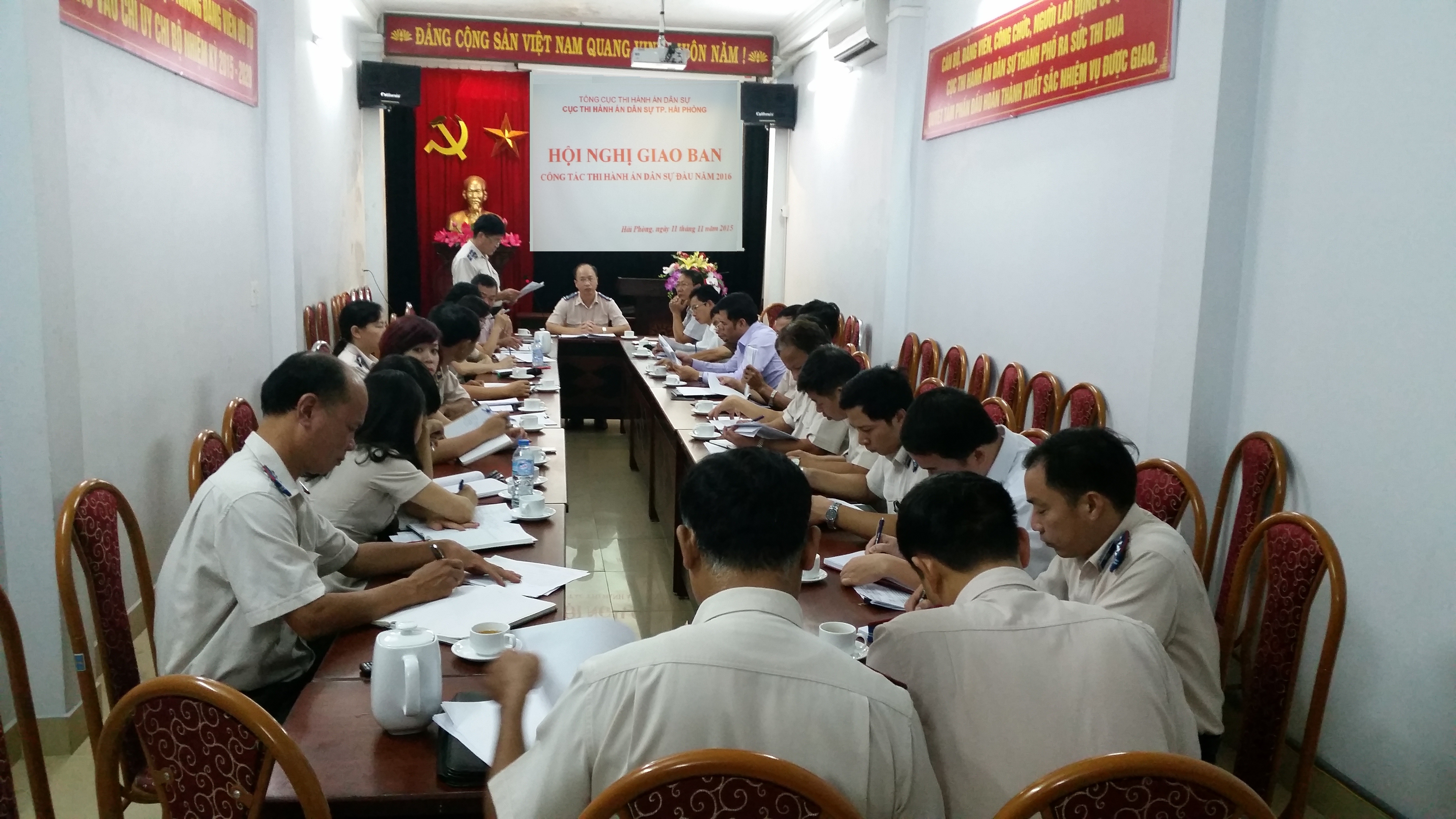 Cục Thi hành án dân sự thành phố Hải Phòng tổ chức Hội nghị giao ban công tác thi hành án dân sự đầu năm 2016