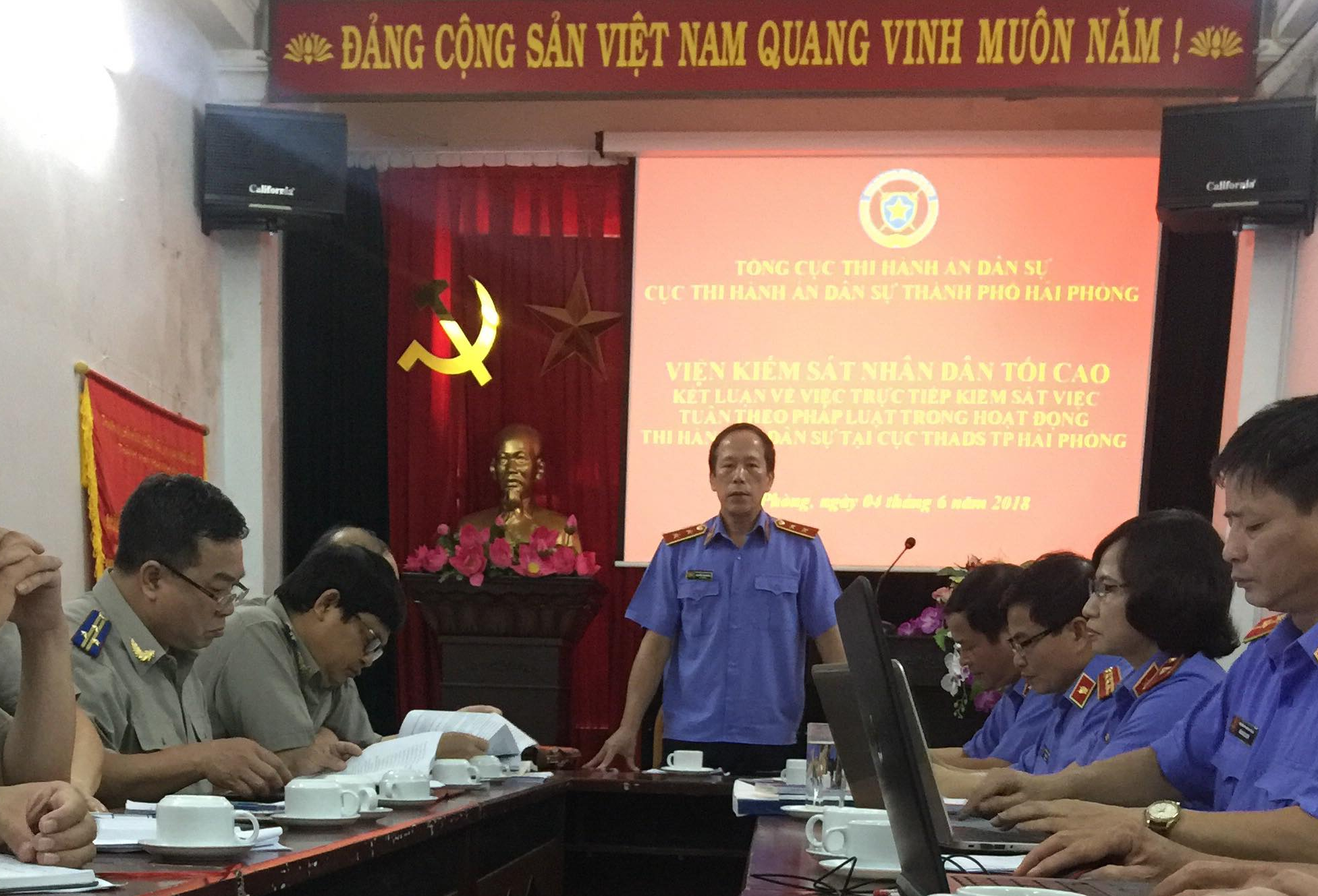 Hội nghị công bố kết luận trực tiếp kiểm sát việc tuân theo pháp luật trong hoạt động thi hành án dân sự tại Cục Thi hành án dân sự thành phố Hải Phòng