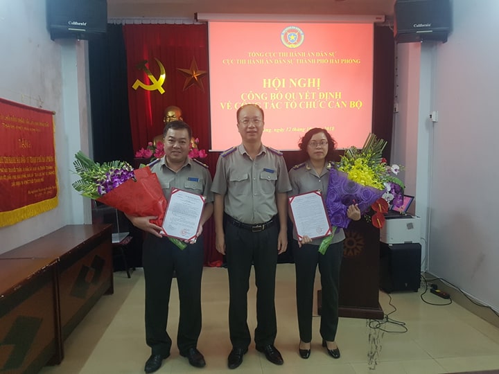 Hội nghị Công bố quyết định về công tác tổ chức cán bộ và Giao ban công tác thi hành án dân sự 12 tháng của Cục Thi hành án dân sự thành phố Hải Phòng