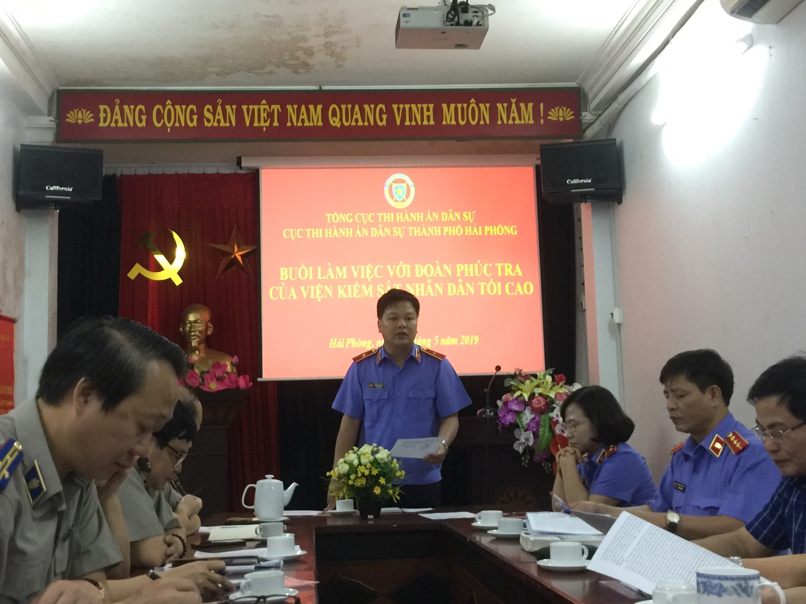 Đoàn công tác Viện kiểm sát nhân dân Tối cao làm việc tại Cục Thi hành án dân sự thành phố về việc phúc tra kết luận trực tiếp kiểm sát việc tuân theo pháp luật