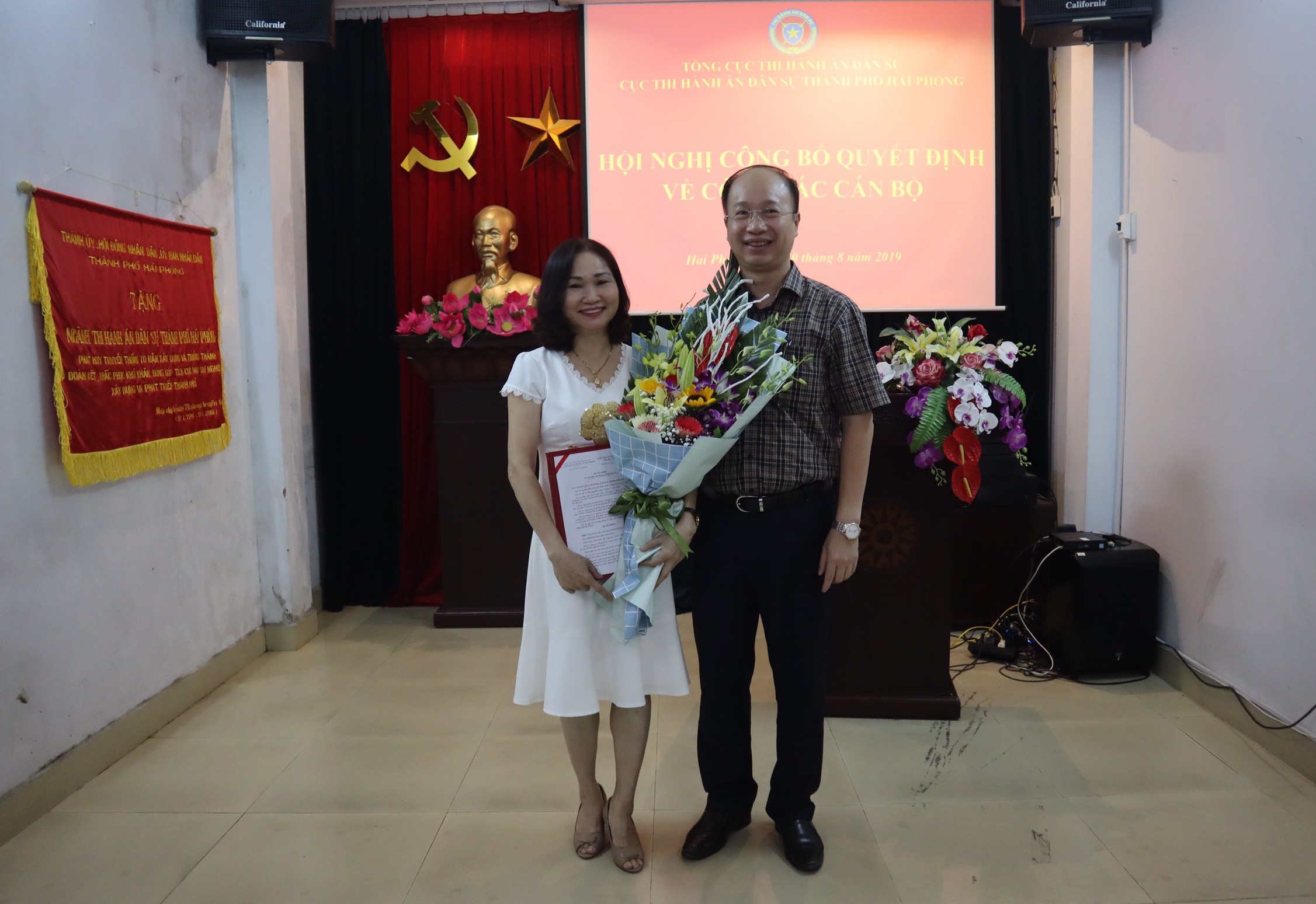 CÔNG TÁC TỔ CHỨC CÁN BỘ CỦA CỤC THI HÀNH ÁN DÂN SỰ THÀNH PHỐ HẢI PHÒNG TRONG THÁNG 8 NĂM 2019