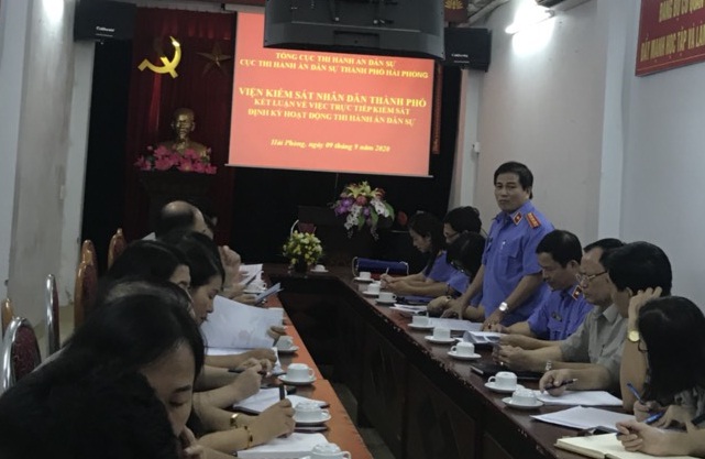 KIỂM SÁT VIỆC TUÂN THEO PHÁP LUẬT TRONG HOẠT ĐỘNG THI HÀNH ÁN DÂN SỰ NĂM 2020 TẠI CỤC THADS THÀNH PHỐ HẢI PHÒNG