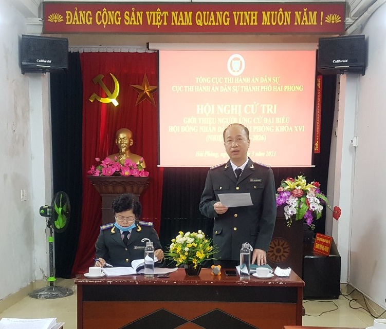 HỘI NGHỊ GIỚI THIỆU NGƯỜI ỨNG CỬ ĐẠI BIỂU HỘI ĐỒNG NHÂN DÂN THÀNH PHỐ HẢI PHÒNG KHÓA XVI NHIỆM KỲ 2021-2026