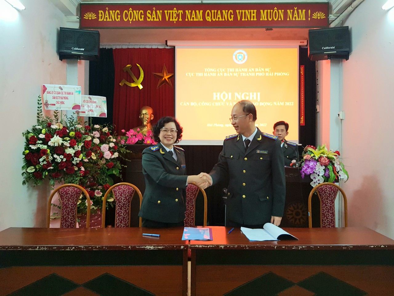 HỘI NGHỊ CÁN BỘ, CÔNG CHỨC VÀ NGƯỜI LAO ĐỘNG NĂM 2022 CỦA CỤC THI HÀNH ÁN DÂN SỰ THÀNH PHỐ HẢI PHÒNG