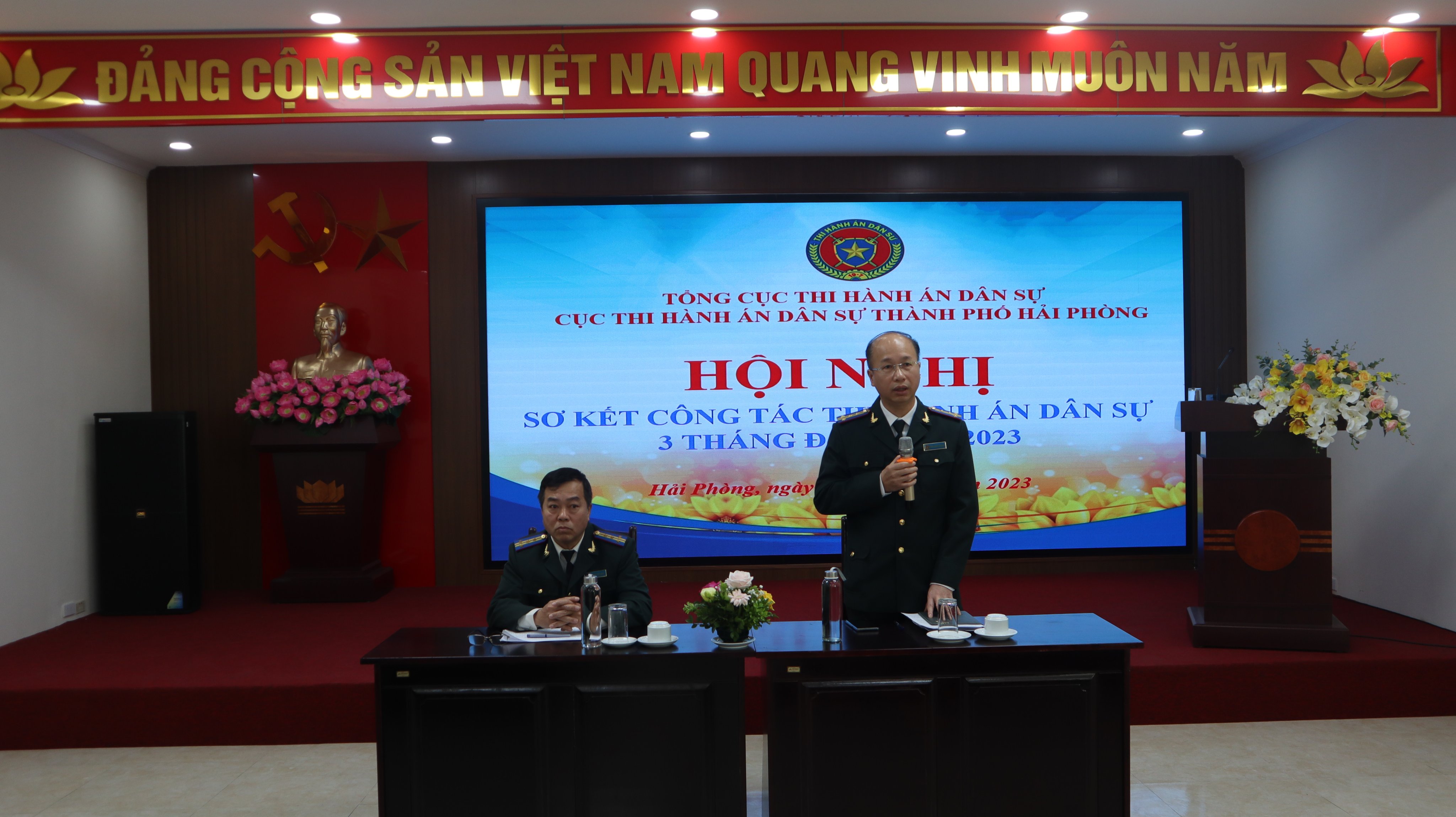 Hội nghị giao ban, sơ kết công tác THADS, theo dõi THAHC 3 tháng đầu năm, triển khai một số nhiệm vụ trọng tâm 9 tháng năm 2023