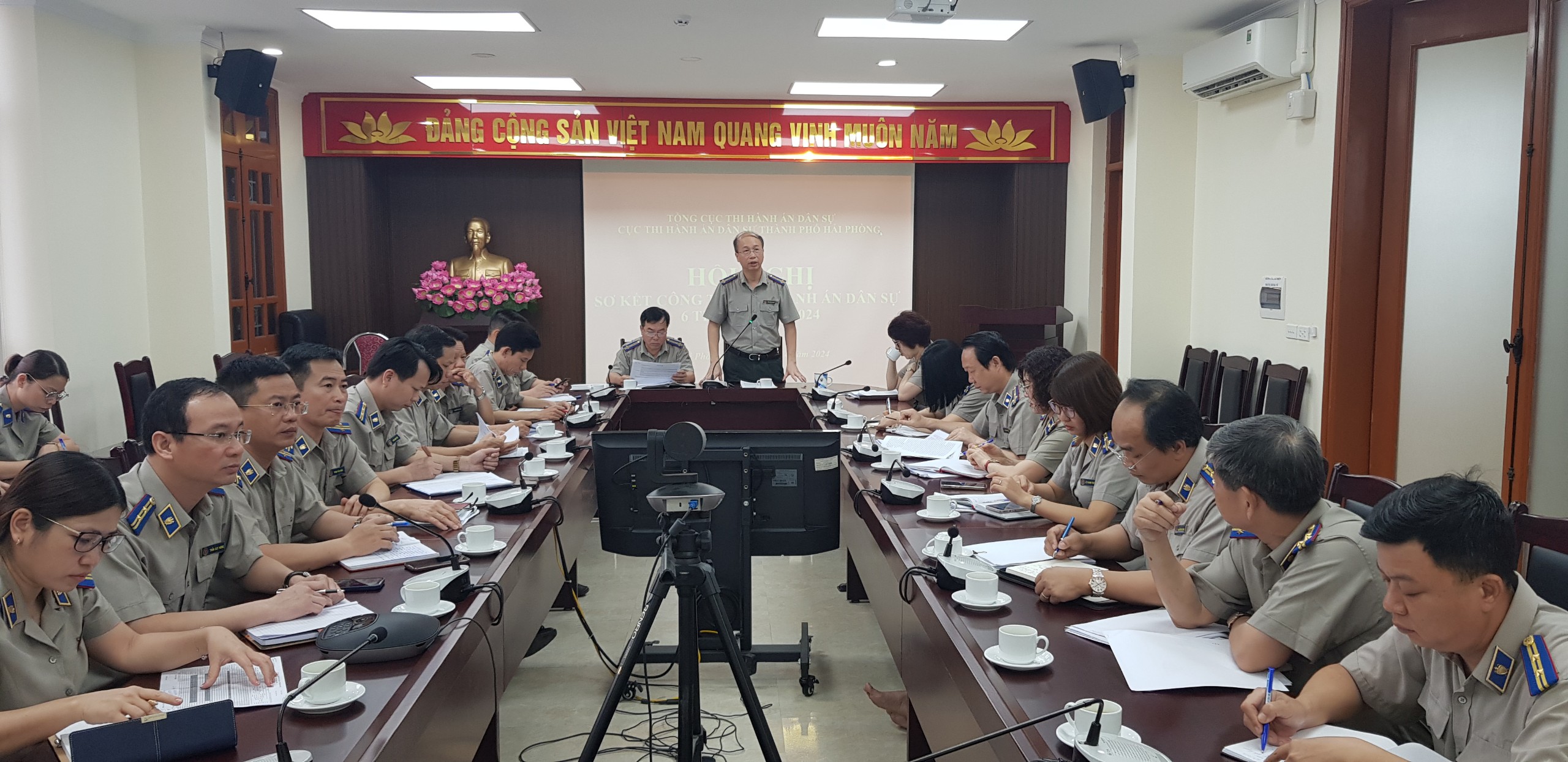 Cục Thi hành án dân sự thành phố Hải Phòng tổ chức Hội nghị đánh giá kết quả công tác thi hành án dân sự, theo dõi thi hành án hành chính 06 tháng đầu năm 2024