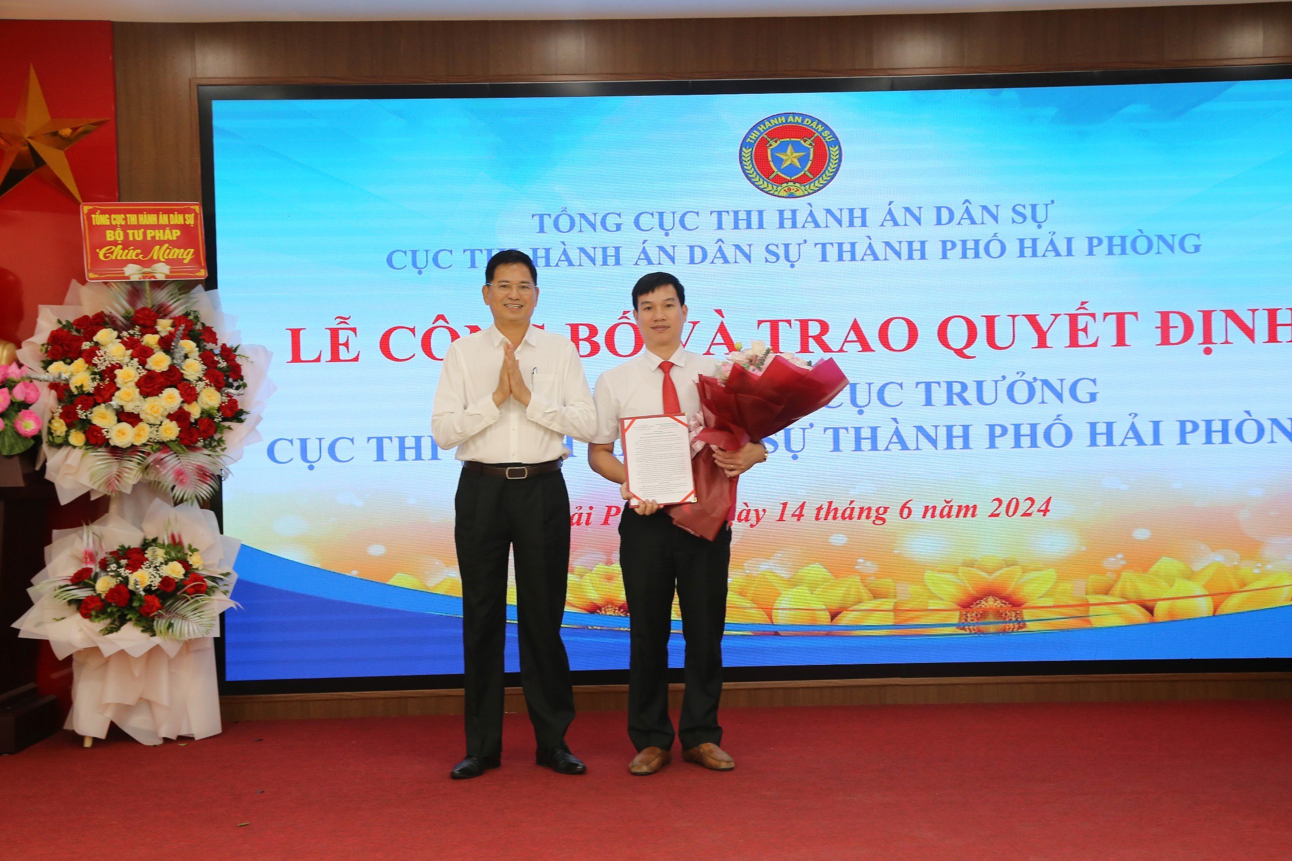 Điều động, bổ nhiệm đồng chí Đỗ Văn Chọn giữ chức vụ Phó Cục trưởng Cục Thi hành án dân sự thành phố Hải Phòng.