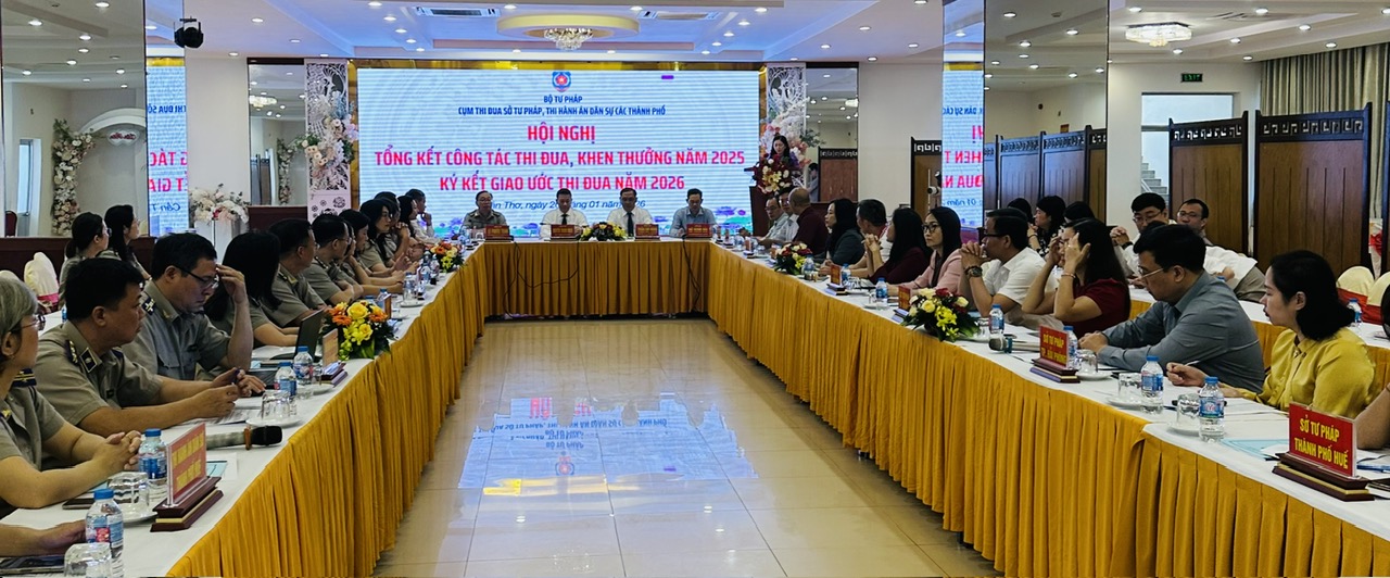 Hội nghị tổng kết công tác thi đua, khen thưởng Cụm thi đua Sở Tư pháp, Thi hành án dân sự các thành phố trực thuộc trung ương năm 2025: Tạo chuyển biến thực chất trong thực hiện nhiệm vụ Tư pháp và Thi hành án dân sự