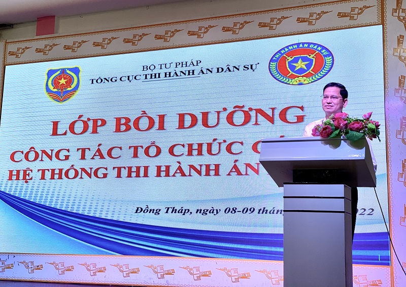 Khai mạc và tổ chức Lớp bồi dưỡng công tác tổ chức cán bộ cho công chức hệ thống Thi hành án dân sự tại tỉnh Đồng Tháp