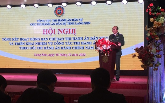 Lạng Sơn tổ chức Hội nghị tổng kết công tác thi hành án dân sự, thi hành án chính năm 2022 và triển khai thực hiện chỉ tiêu, nhiệm vụ THADS, THAHC năm 2023