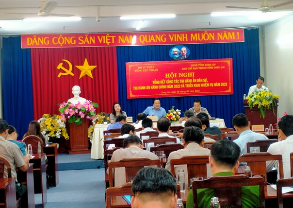 Long an: Ban Chỉ đạo Thi hành án dân sự tỉnh tổ chức Hội nghị tổng kết công tác thi hành án dân sự, hành chính năm 2022 và triển khai nhiệm vụ năm 2023