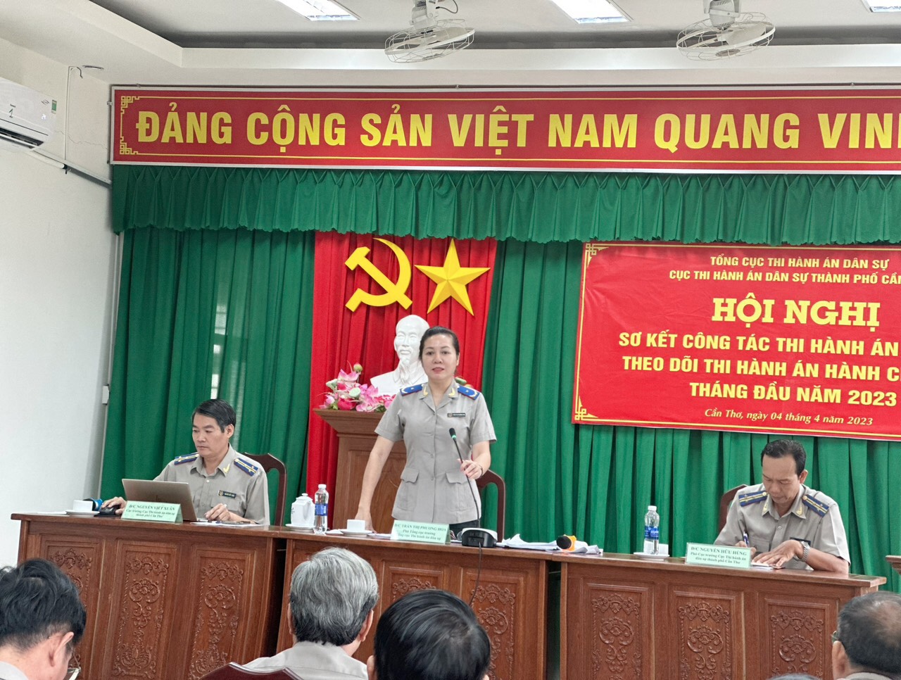 Tổng cục Thi hành án dân sự đôn đốc việc thực hiện chỉ tiêu, nhiệm vụ THADS và dự sơ kết công tác THADS 6 tháng đầu năm tại Cục THADS Thành phố Cần Thơ