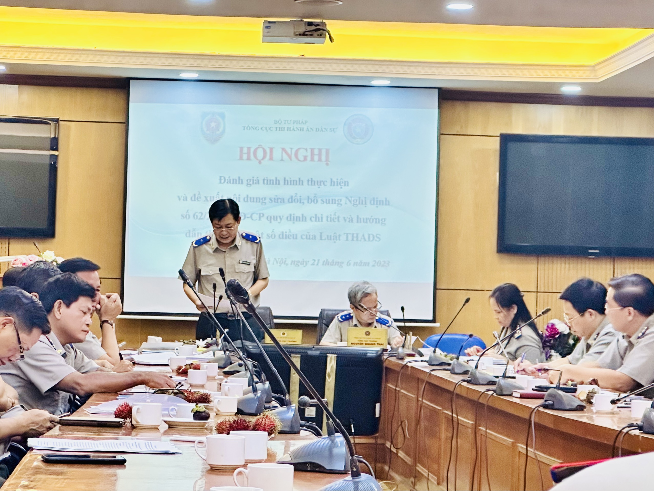 Tổng cục Thi hành án dân sự tổ chức Hội nghị đánh giá tình hình thực hiện và đề xuất nội dung sửa đổi, bổ sung Nghị định số 62/2015/NĐ-CP