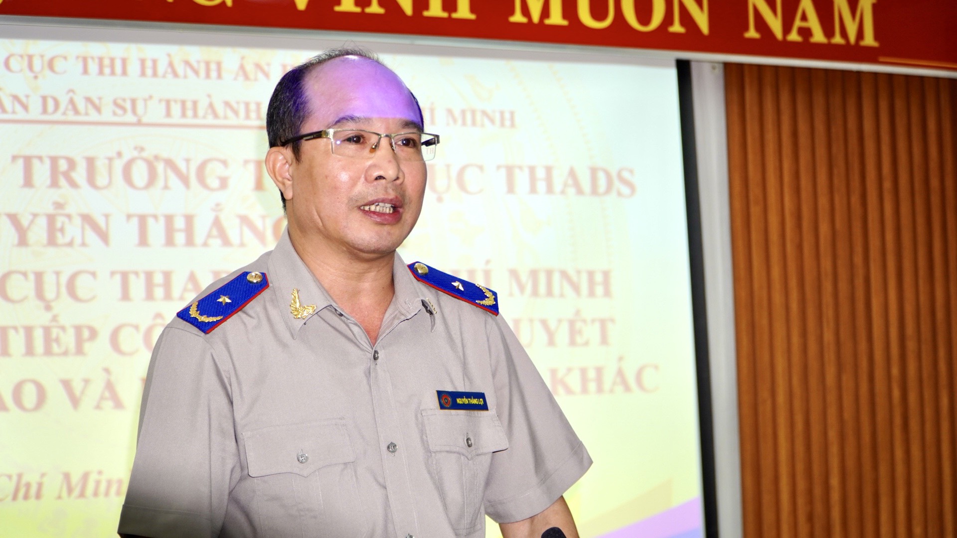 Phó Tổng cục trưởng Nguyễn Thắng Lợi làm việc tại Cục THADS Thành phố Hồ Chí Minh về công tác tiếp công dân, giải quyết khiếu nại, tố cáo