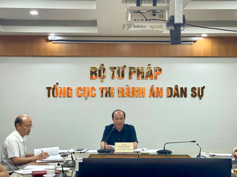 Tăng cường phối hợp quản lý nhà nước về Thừa phát lại: Tổng cục Thi hành án dân sự làm việc trực tuyến với 63 Sở Tư pháp trên cả nước