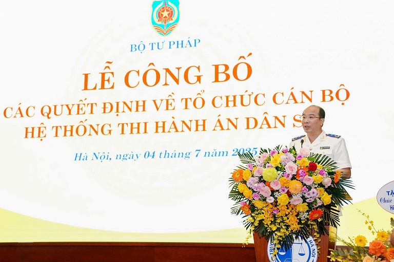 Đồng chí Nguyễn Thắng Lợi được bổ nhiệm giữ chức vụ Cục trưởng Cục Quản lý thi hành án dân sự; Công bố danh sách cán bộ chủ chốt thuộc Cục và 34 Trưởng Thi hành án dân sự các tỉnh/thành phố.