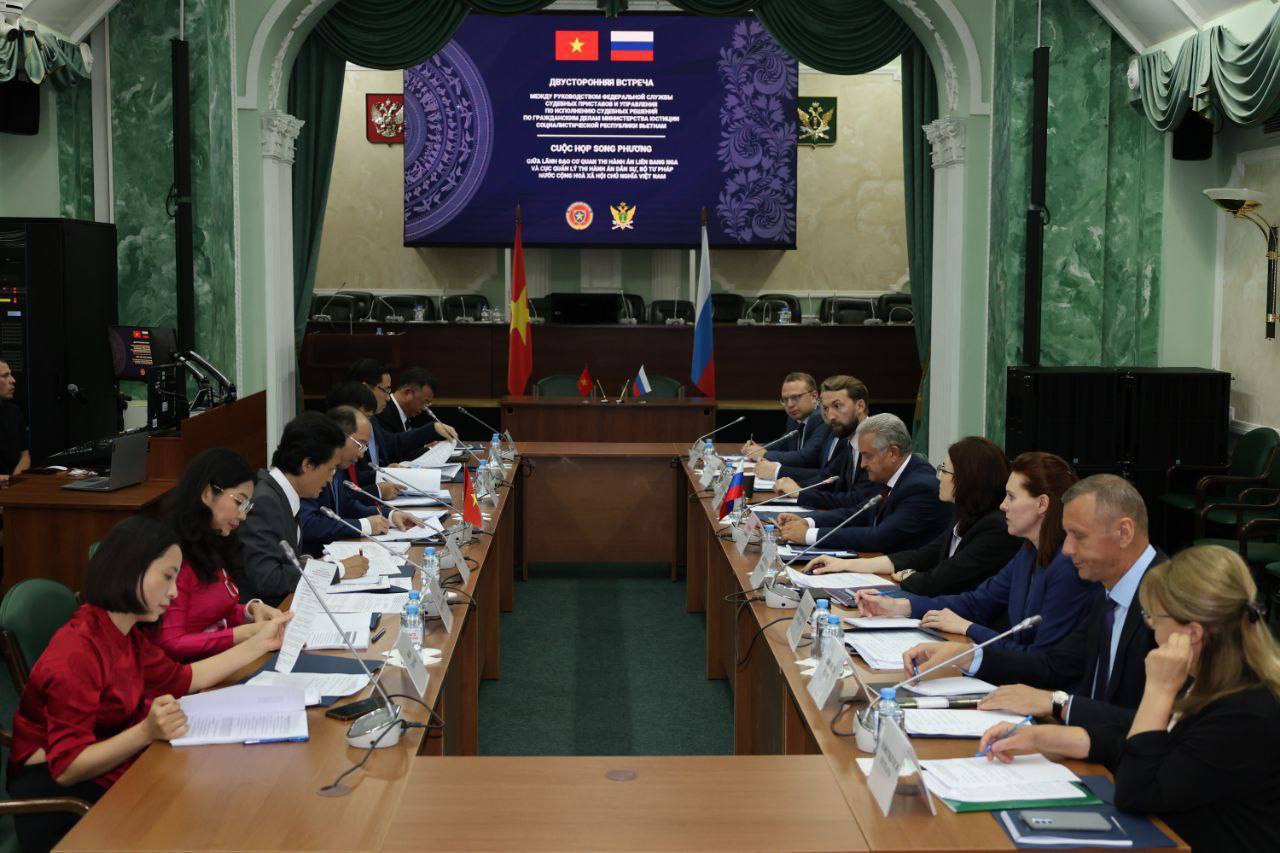 Ký kết Biên bản ghi nhớ hợp tác giữa Cục Quản lý THADS Việt Nam và Cơ quan Thi hành án Liên bang Nga