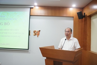 Cục Quản lý Thi hành án dân sự tổ chức Lễ công bố Quyết định công nhận điển hình tiên tiến cấp cơ sở giai đoạn 2020 - 2025