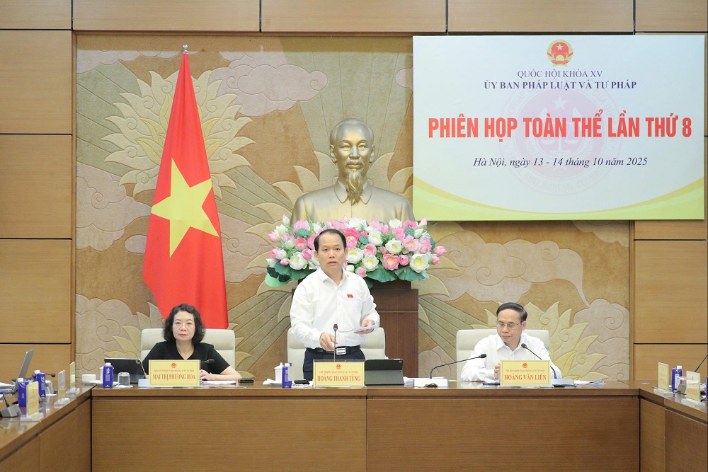 Phiên họp toàn thể lần thứ 8 của Ủy ban Pháp luật và Tư pháp thẩm tra các Báo cáo của Chính phủ năm 2025