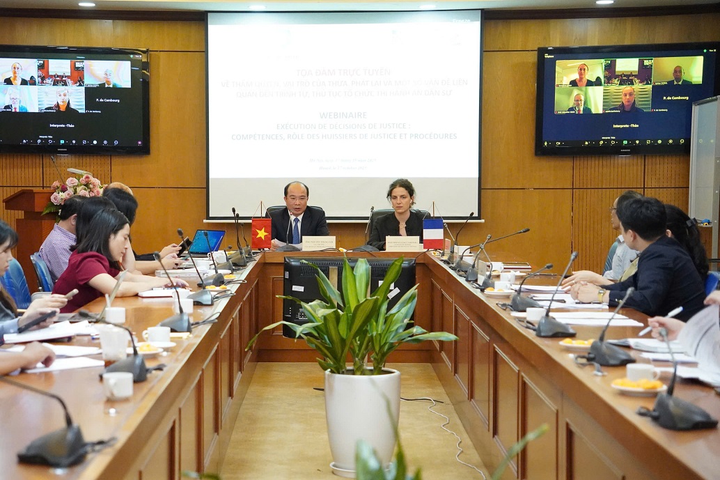 Việt Nam – Pháp tăng cường hợp tác, chia sẻ kinh nghiệm quốc tế về Thừa phát lại và thi hành án dân sự