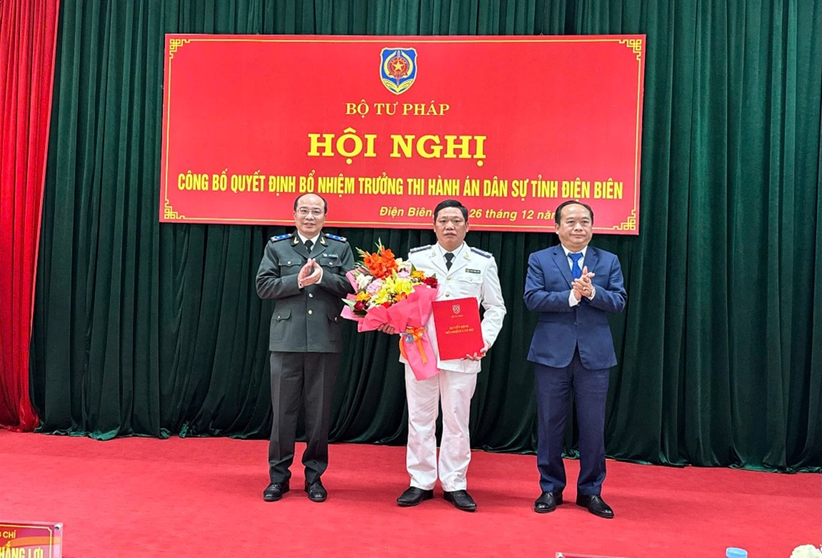 Thi hành án dân sự tỉnh Điện Biên tổ chức Hội nghị triển khai công tác Thi hành án dân sự, Thi hành án hành chính năm 2026 và công bố Quyết định bổ nhiệm Trưởng Thi hành án dân sự tỉnh Điện Biên