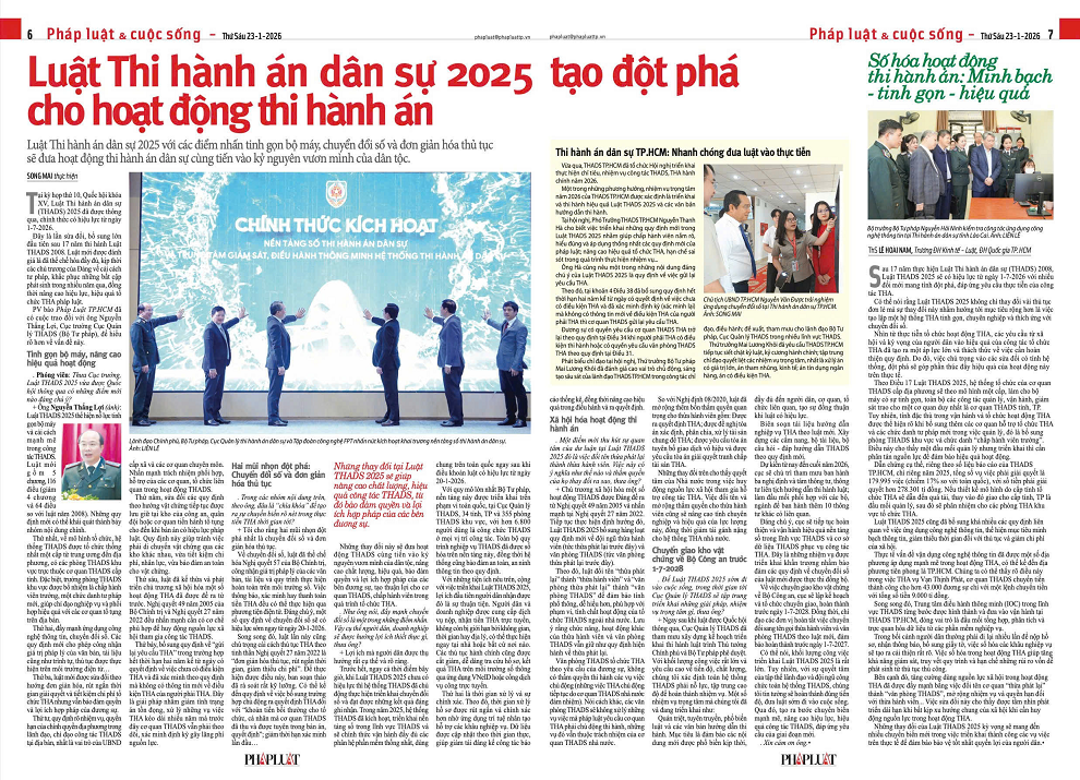 Luật Thi hành án dân sự 2025: Tạo đột phá cho hoạt động thi hành án