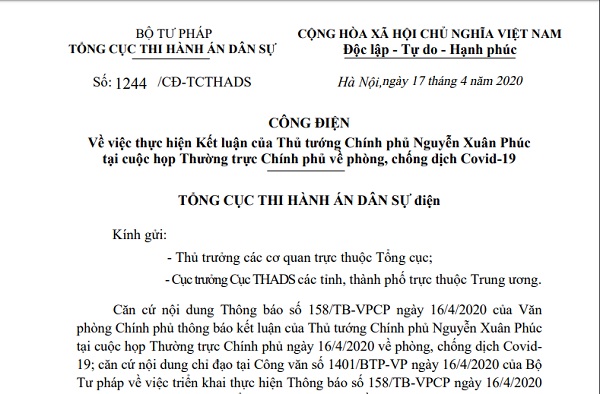 Công điện yêu cầu thực hiện Kết luận của Thủ tướng Chính phủ Nguyễn Xuân Phúc tại cuộc họp Thường trực Chính phủ về phòng, chống dịch Covid-19